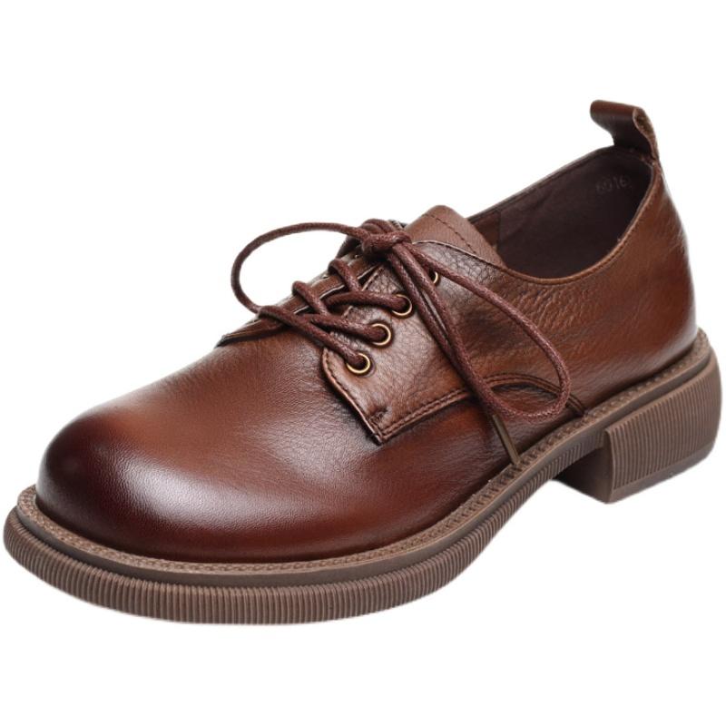 Autumn Leather Round Head Casual Shoes Aug 2021 New-Arrival 
