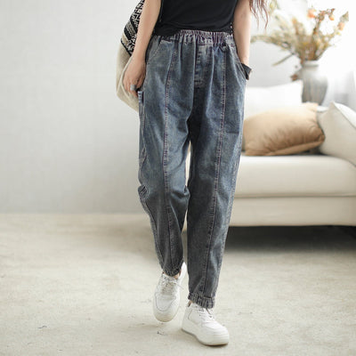 Autumn Loose Patchwork Fashion Casual Jeans Aug 2023 New Arrival 