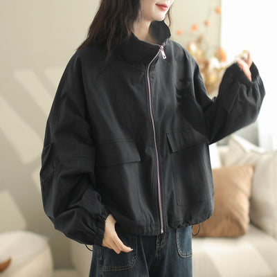 Autumn Minimalist Loose Solid Casual Jacket Oct 2023 New Arrival 