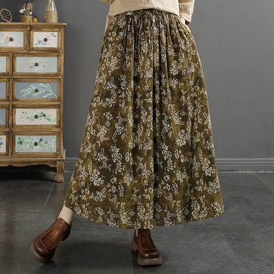Autumn New Trends Retro Floral Skirts
