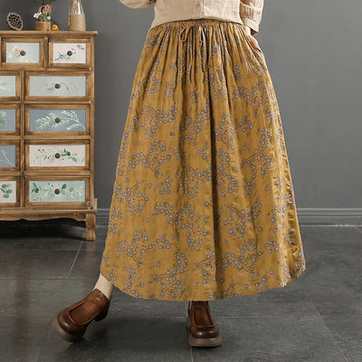 Autumn New Trends Retro Floral Skirts