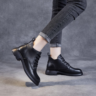 Autumn Retro Classic Soft Leather Ankle Boots Jul 2023 New Arrival 