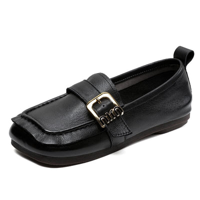 Autumn Retro Soft Leather Flat Casual Loafers