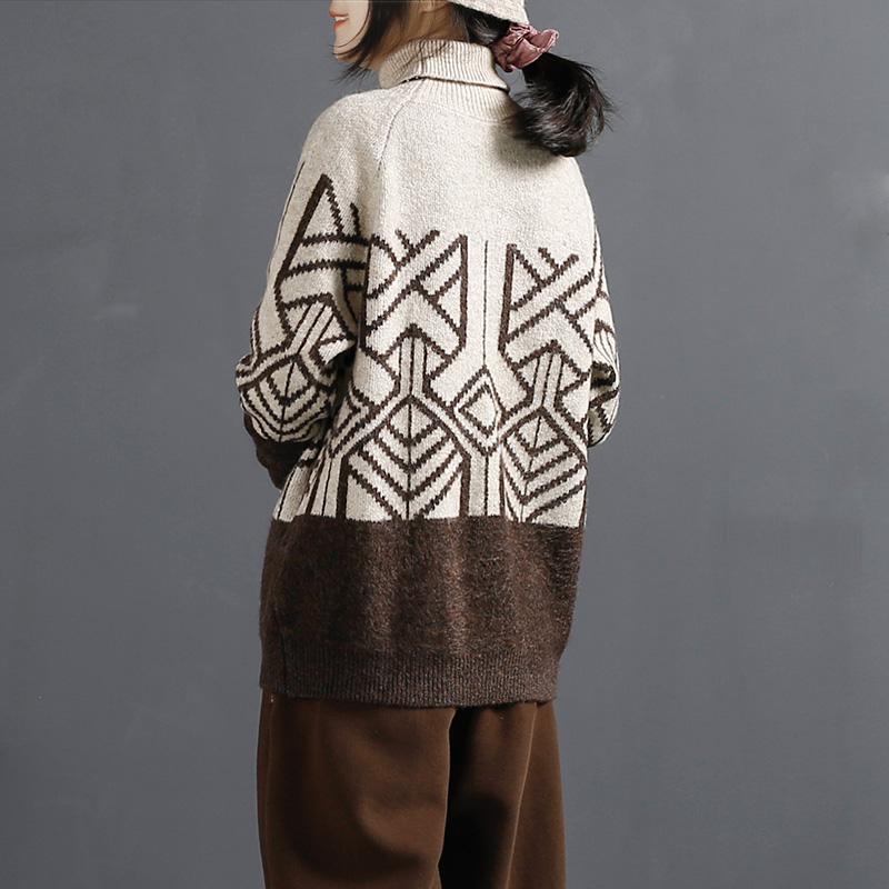 Autumn Retro Thick Turtleneck Knitted Sweater Oct 2021 New-Arrival 