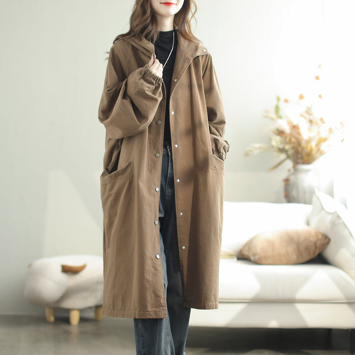 Autumn Stylish Casual Fashion Hooded Overcoat