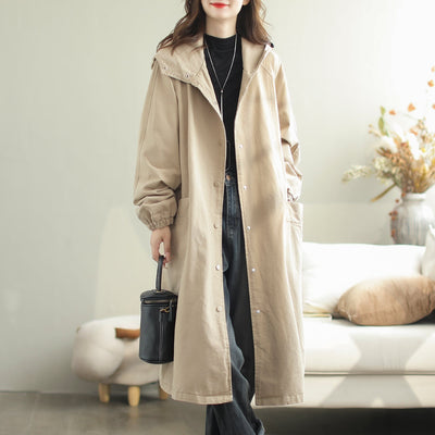 Autumn Stylish Casual Fashion Hooded Overcoat