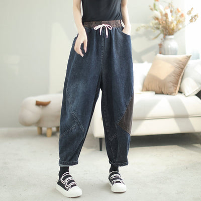 Autumn Stylish Patchwork Loose Casual Harem Jeans Oct 2023 New Arrival 
