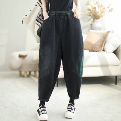 Autumn Stylish Patchwork Loose Casual Harem Jeans Oct 2023 New Arrival 