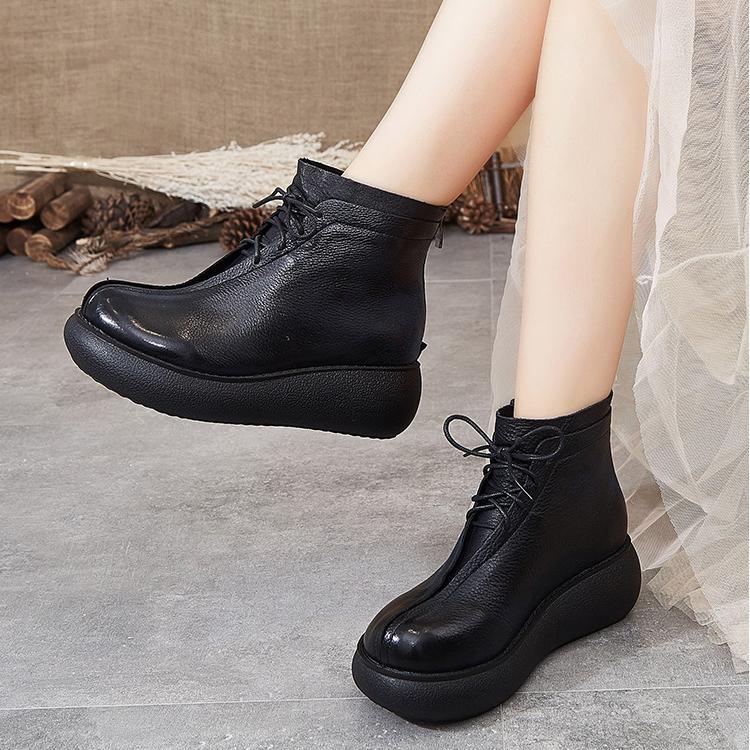 Autumn Thick Bottom Comfortable Boots 2019 New December 36 Black 