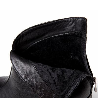 Autumn Thick Bottom Comfortable Boots 2019 New December 36 Black Plush 