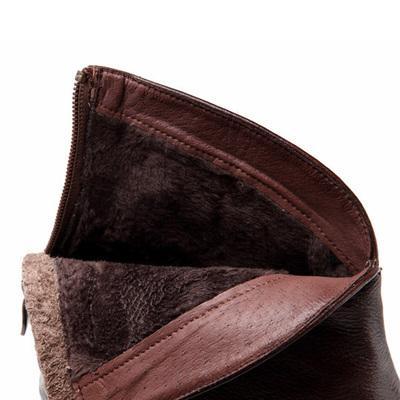 Autumn Thick Bottom Comfortable Boots 2019 New December 36 Brown Plush 
