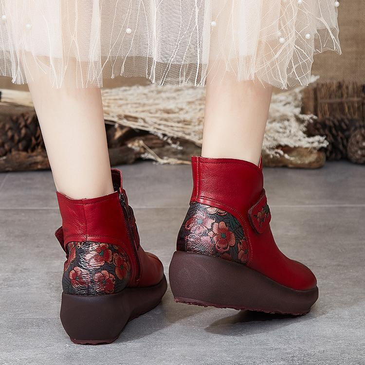 Autumn Wedges Comfortable Ethnic Boots 2019 New December 