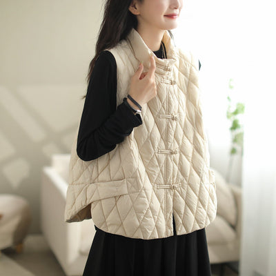 Autumn Winter Loose Casual Patchwork Down Waistcoat Oct 2023 New Arrival 