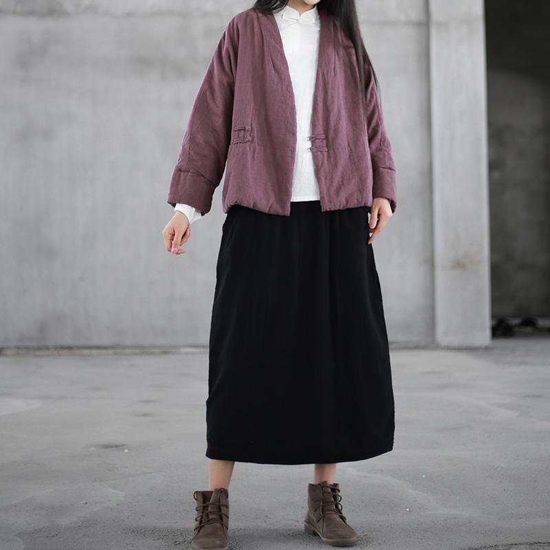 Autumn Winter Puff Cotton Linen Retro Skirt Nov 2020-New Arrival 