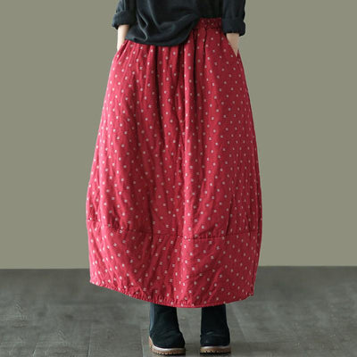 Autumn Winter Retro Cotton Linen Quilted Skirt Nov 2020-New Arrival 