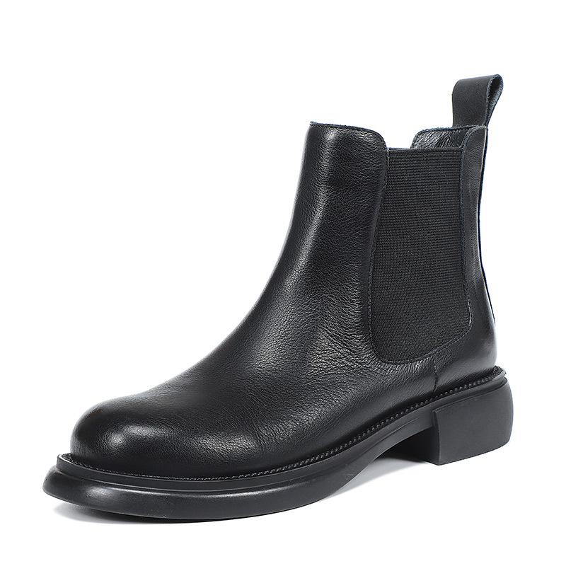 Autumn Winter Retro Leather Handmade Ankle Boots