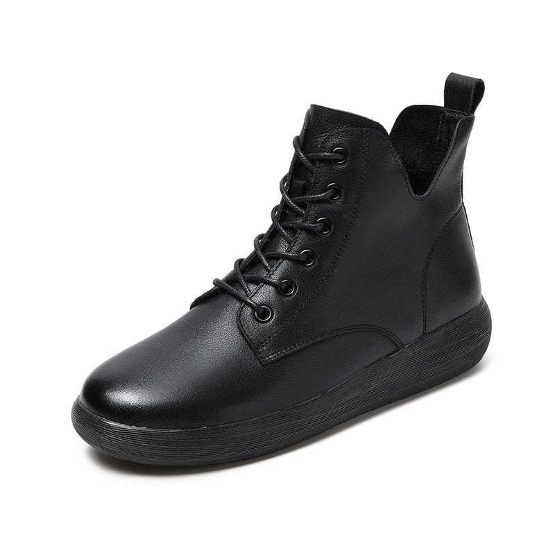 Autumn Winter Retro Soft Leather Casual Boots