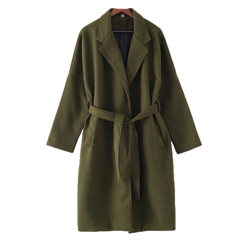 Autumn Winter Solid Cotton Thin Padded Overcoat