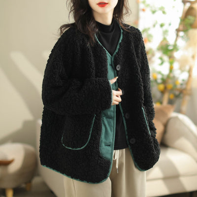 Autumn Winter Woolen Minimalist Casual Coat