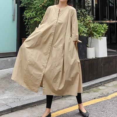 BABAKUD Autumn Long-Sleeved Casual Women's Loose Shirt Dress