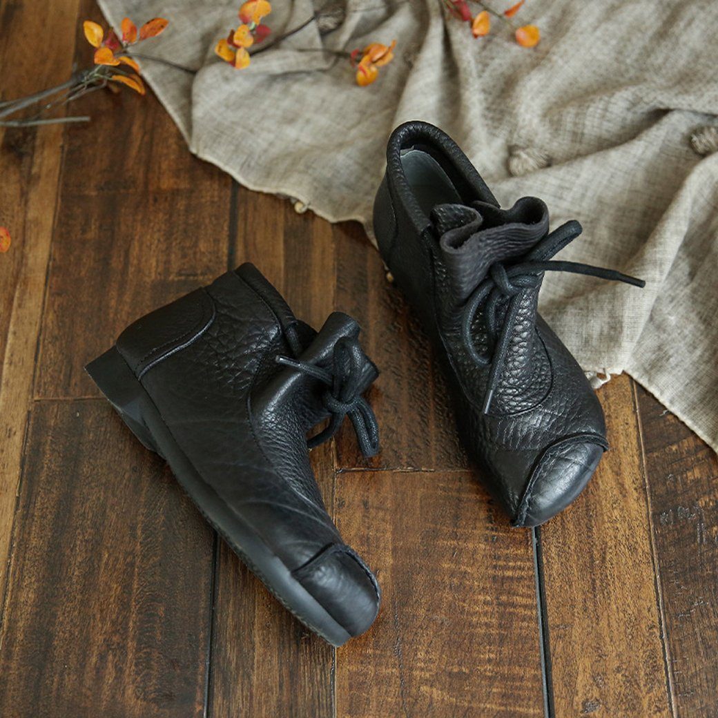 BABAKUD Autumn Retro Ethnic Leather Women's Ankle Boots