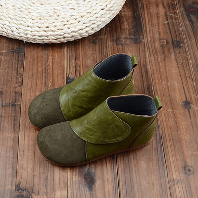 BABAKUD Autumn Retro Round Head Women's Casual Boots 2019 October New 35 Green 