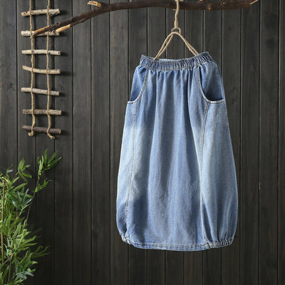 BABAKUD Autumn Stitching Vintage Denim Women's Skirt/Blue 2019 September New M Light Blue 