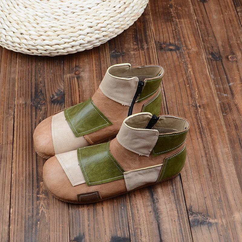 BABAKUD Autumn Winter Color Matching Handmade Comfortable Boots 2019 October New 35 Camel 