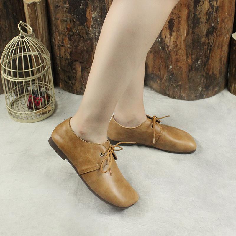 BABAKUD Autumn Winter Soft Bottom Leather Flats Comfortable 2019 October New 