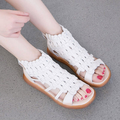 Babakud Casual Rome Platform Leather Sandals 2019 July New 35 White 