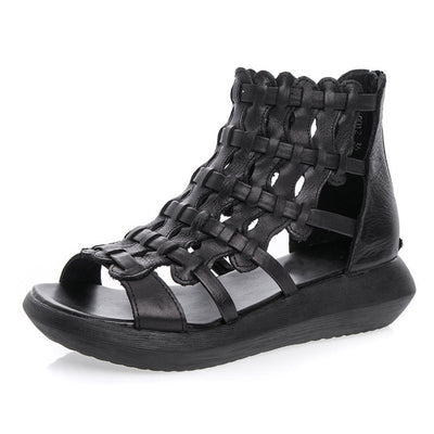 Babakud Casual Rome Platform Leather Sandals