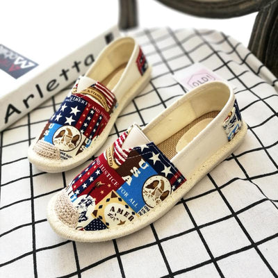 Babakud Casual Slip On Flats Printed Plait Shoes