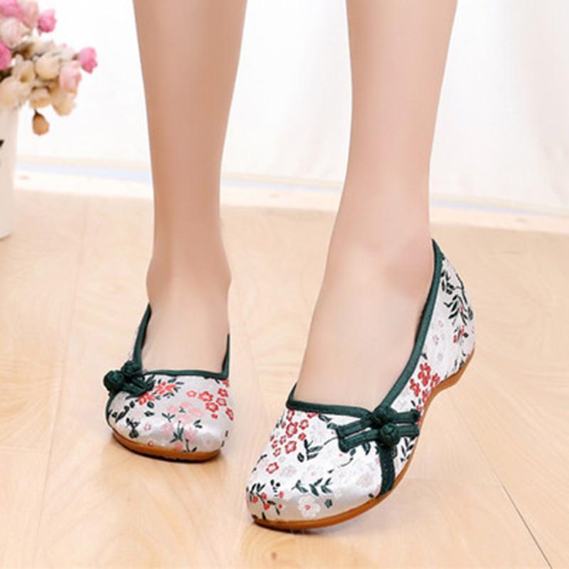 Babakud Ethnic Embroidery Soft Women Shoes 34-41 2019 Jun New 34 White 