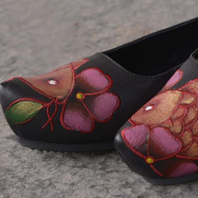 BABAKUD Ethnic Retro Sewing Slip On Flats Casual Shoes