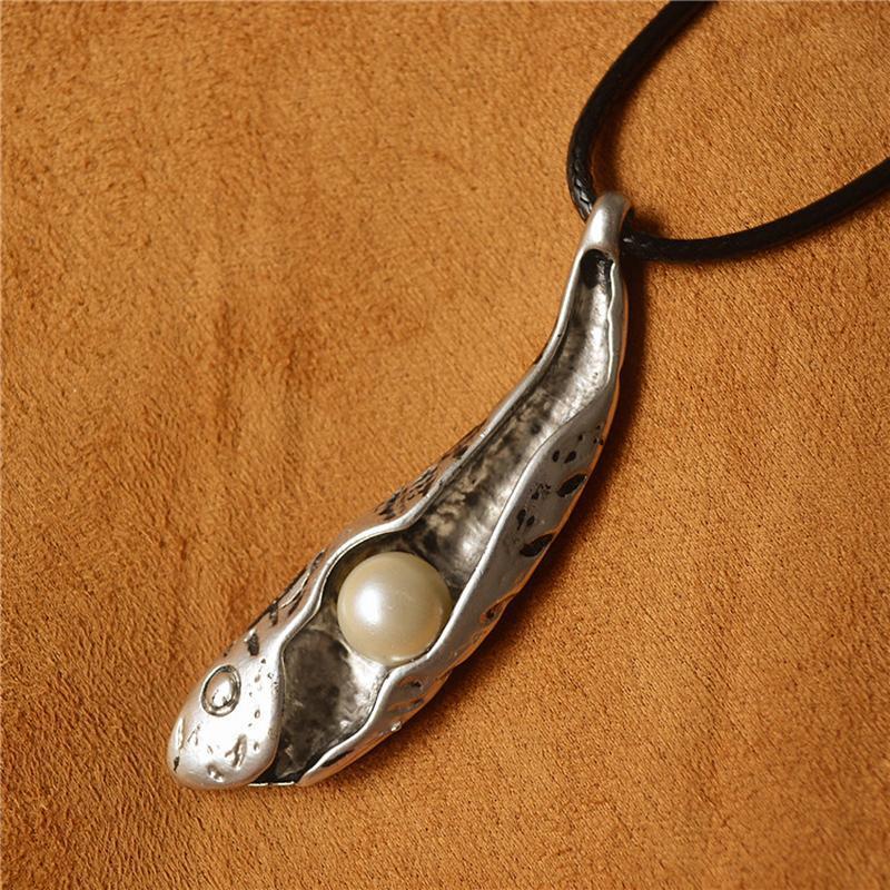 Babakud Ethnic Style Vintage Chain Fish Necklace