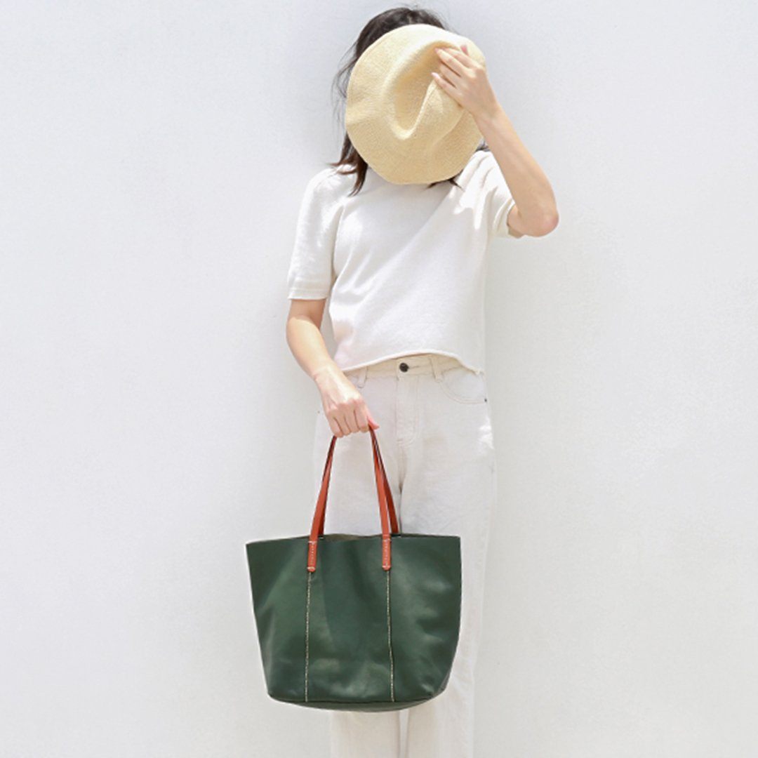 Babakud Fashion Handmade Leather Shoulder Bag Tote Bag