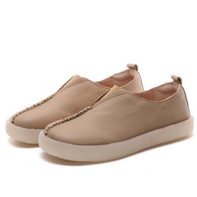 Babakud Flat Leather Soft Bottom Casual Shoes 34-43 2019 July New 
