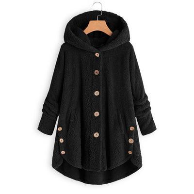 BABAKUD Fluffy Coats Autumn Winter Women Jackets Female Casual 2019 October New S Black 