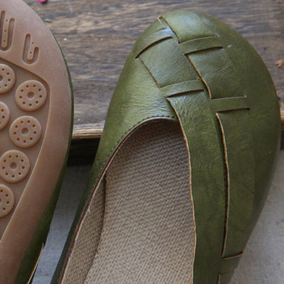 Babakud Handmade Plait Casual Loose Flats Shoes