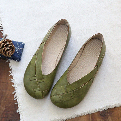 Babakud Handmade Plait Casual Loose Flats Shoes 2019 July New 35 Green 