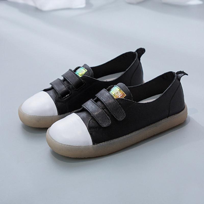 Babakud Leather Flat Soft Bottom Velcro Casual Shoes 34-41