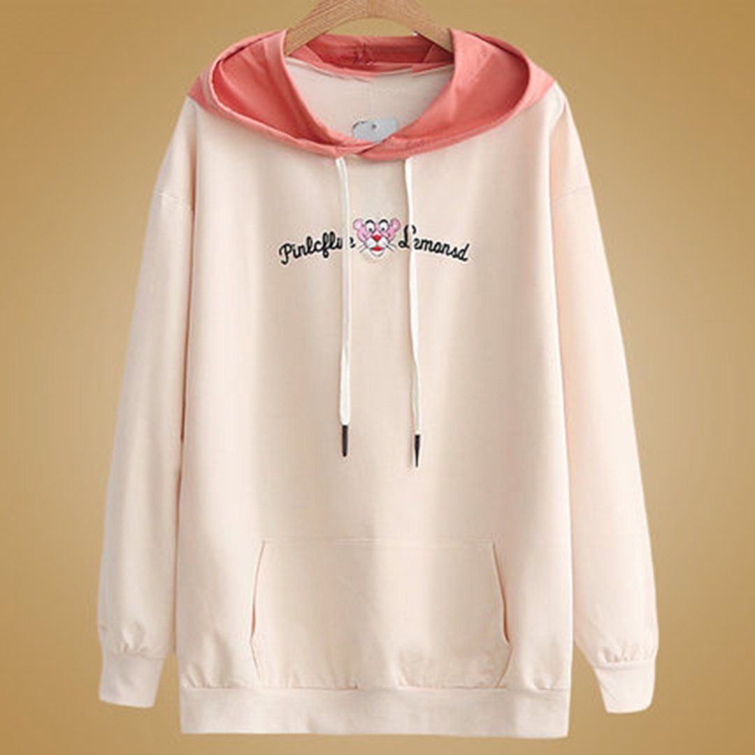 Babakud Loose Embroidery Casual Women Hoodie