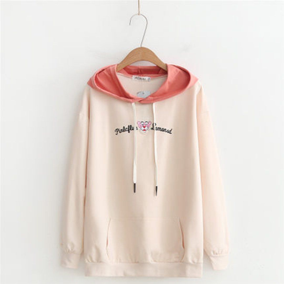 Babakud Loose Embroidery Casual Women Hoodie 2019 September New XL Beige 
