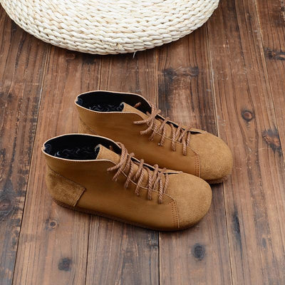 BABAKUD New Autumn Flat Retro Comfortable Casual Boots 2019 October New 35 Camel 