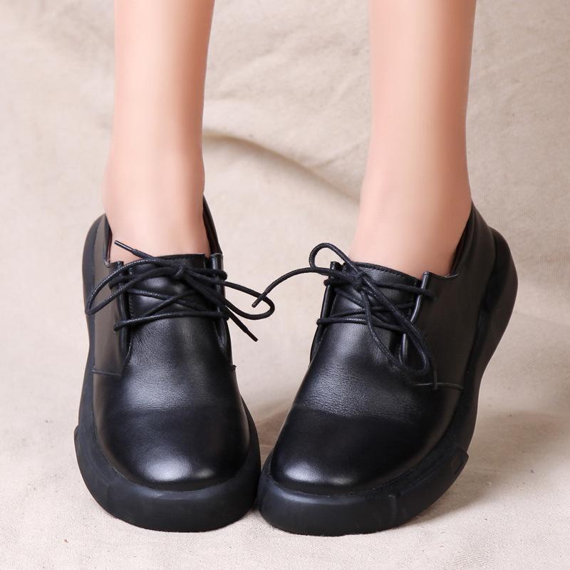 Babakud New Leather Flat Bottom Leather Casual Shoes 34-41