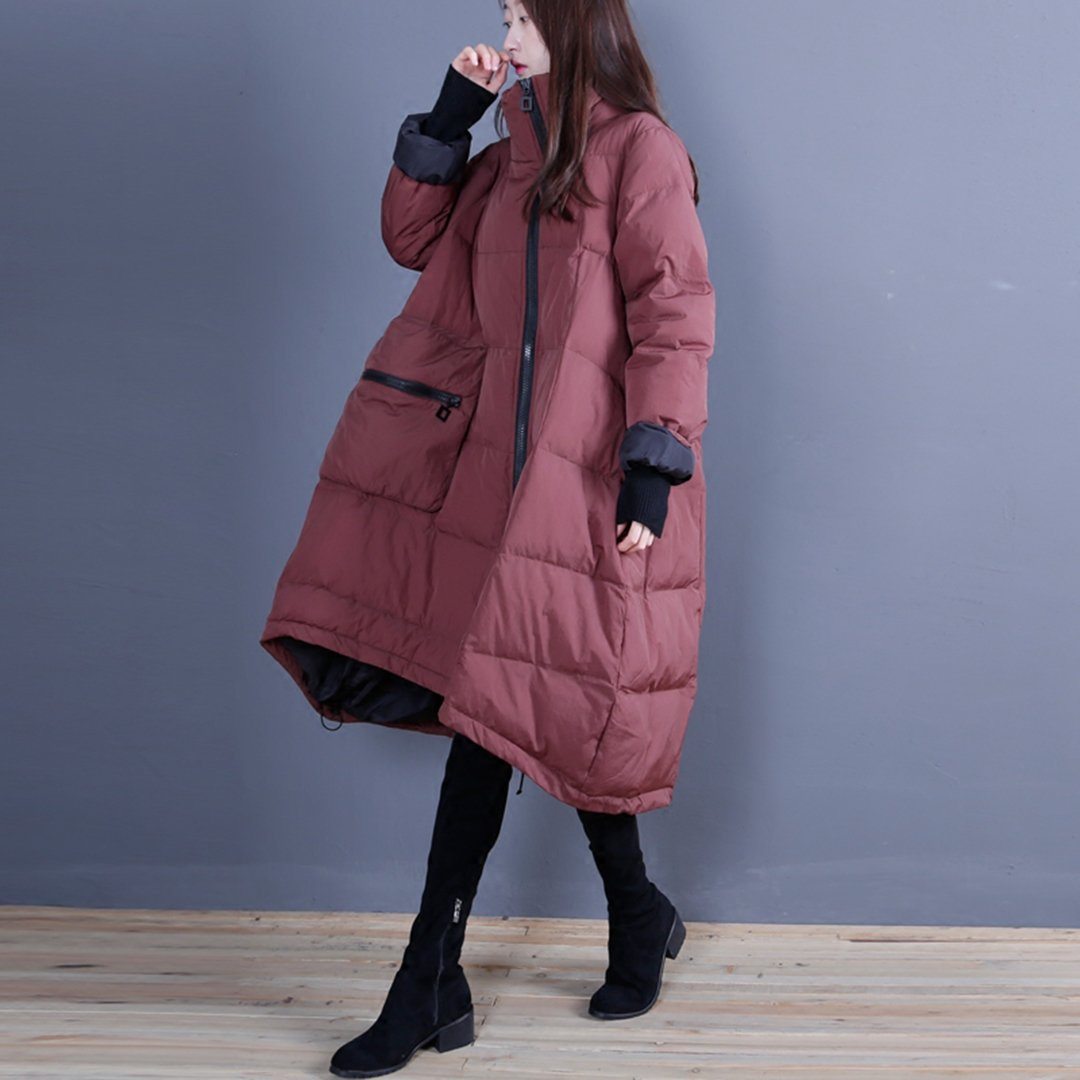 Babakud Original Stand Collar A-Line Winter Quilted Jacket Coat