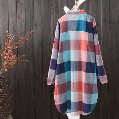 BABAKUD Plaid Loose Long Sleeve Casual Shirt 2019 August New 