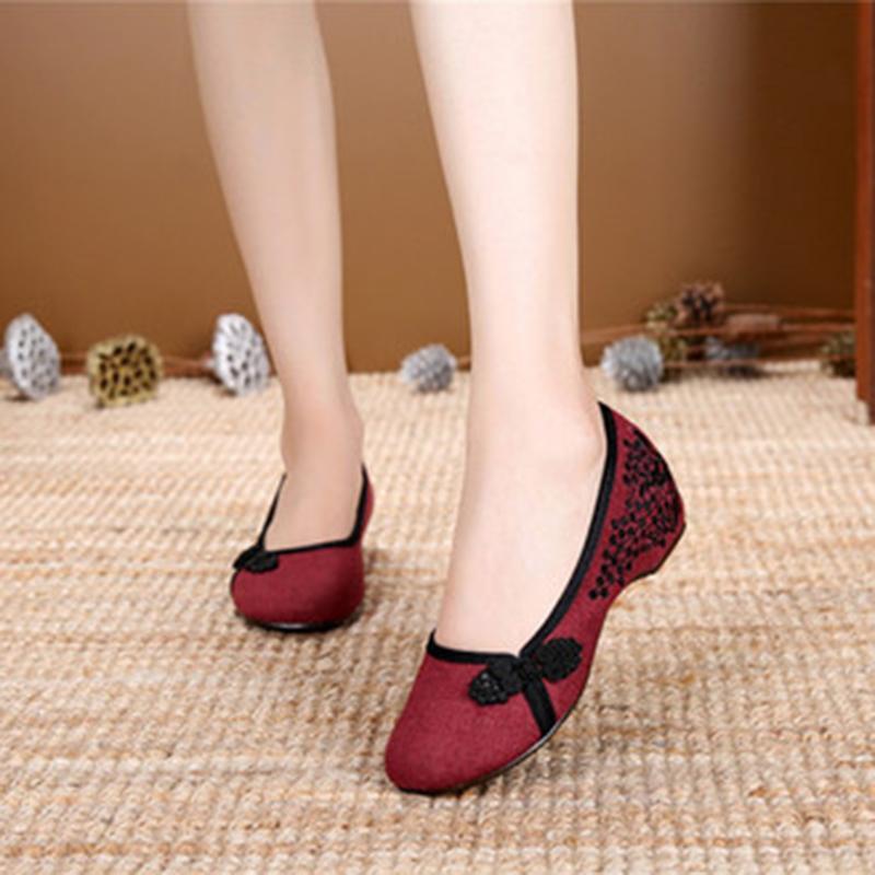 Babakud Retro Comfortable Embroidered Women Shoes 34-41