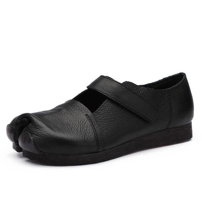 Babakud Retro Leather Split Toe Comfortable Velcro Shoes