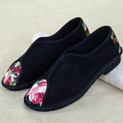 Babakud Sewing Embroidery Casual Flats Cloth Shoes